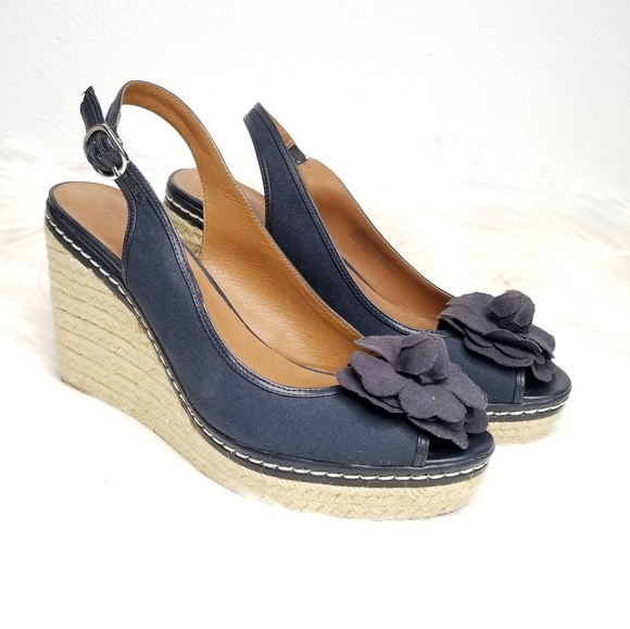 franco sarto navy wedge
